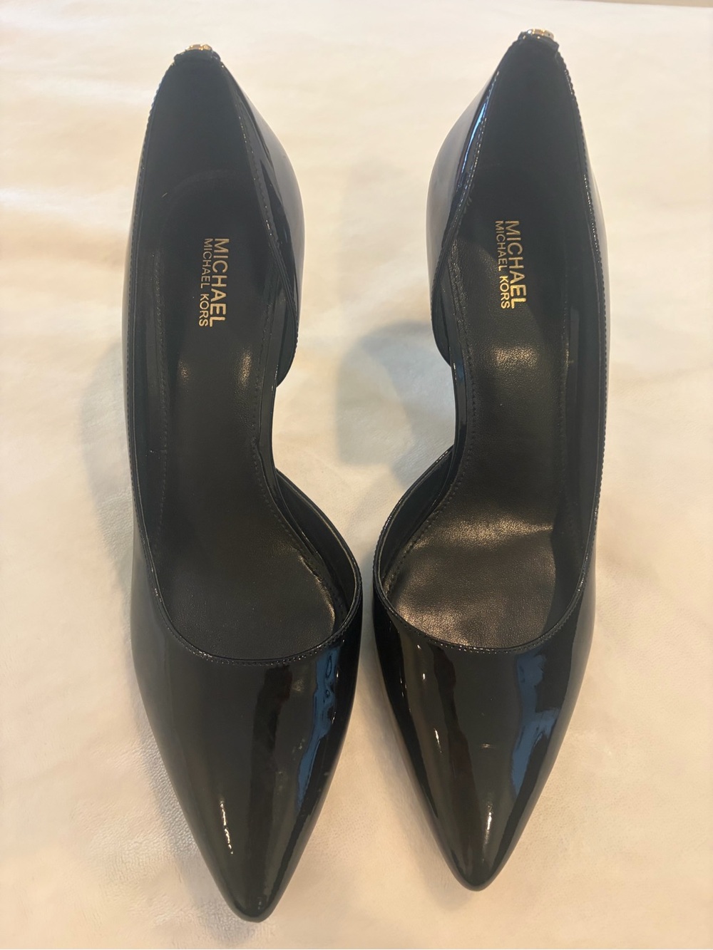 Michael Kors Black Patent Pointed-Toe Pumps